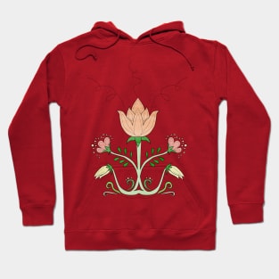 Scandi Flower Apricot Hoodie